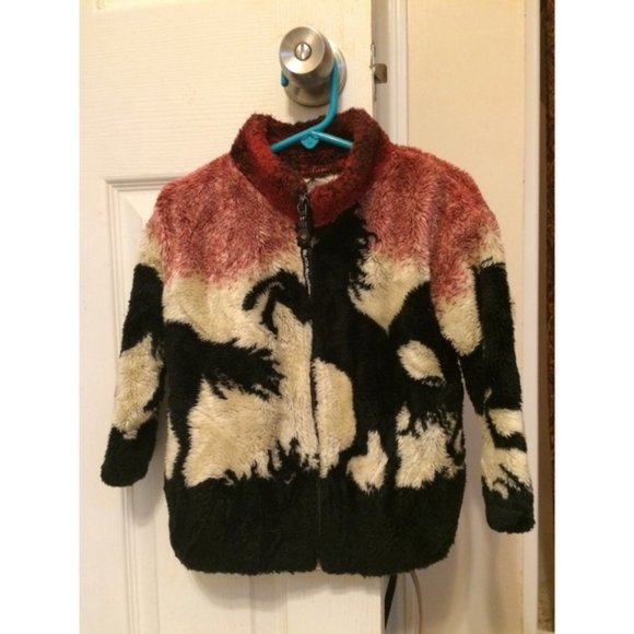 Black Mountain Child's Horse Fleece Jacket Sz S - Picture 1 of 5